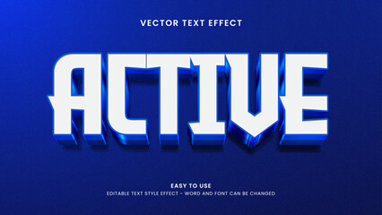 active editable text effect 3d vector