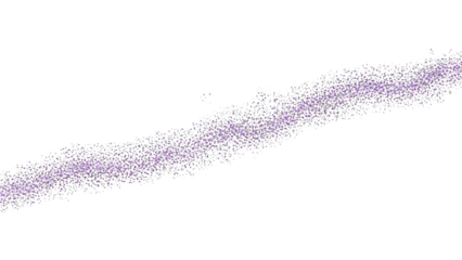 Purple Glitter Dust Trail isolated on transparent background