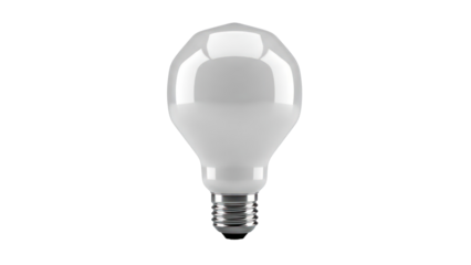 Modern LED Light Bulb Isolated on Transparent Background