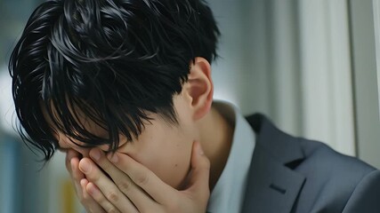 悔しさに耐えきれず涙を流す日本人ビジネスマンの苦悩