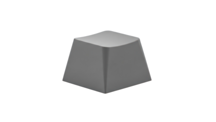 Gray Enter Keycap Isolated on Transparent Background