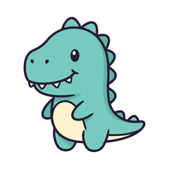 Fototapeta premium Cartoon Dinosaur Illustration