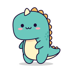 Cute Cartoon Dinosaur Illustration