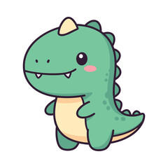 Fototapeta premium Adorable Cartoon Dinosaur Illustration