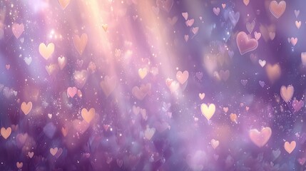 Romantic heart bokeh effects digital art creation visual design soft lighting abstract viewpoint love concept for seo impact