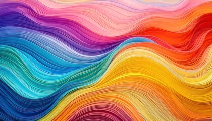 Vibrant and Flowing Abstract Art - A Colorful Wave of Artistic Expression.