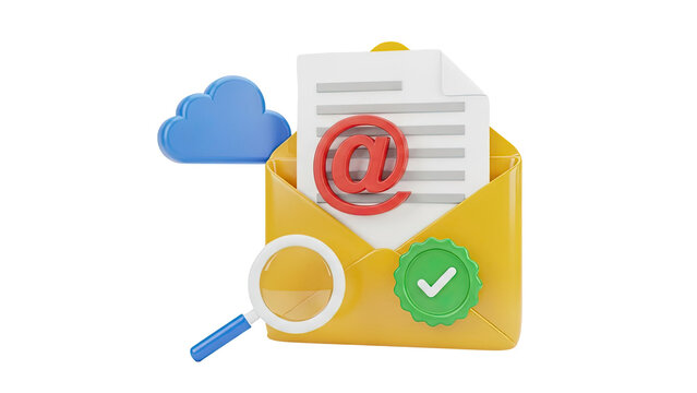 Email marketing and cloud technology illustration - Powered by Adobe