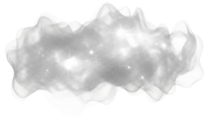 Glittering Abstract Shape Isolated on Transparent Background