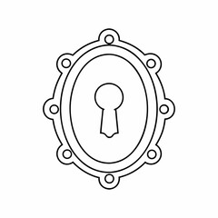 Antique Vintage Keyhole Vector Illustration