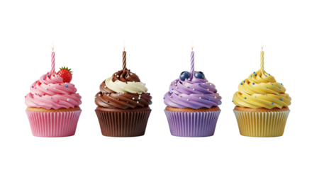 cupcakes with cream and sprinkles