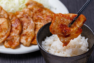 豚ロースの味噌ダレ焼き