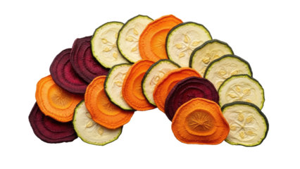 Rainbow Beet Carrot Zucchini Slices Assorted Vegetable Cross Sections.png