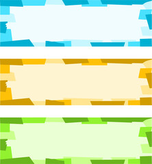Colorful Geometric Banner Frames Set