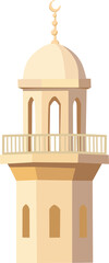 Beautiful mosque tower illustration design 