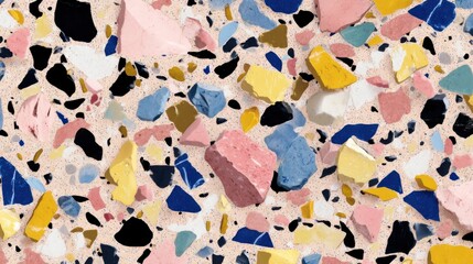 Colorful Terrazzo Floor Texture Background