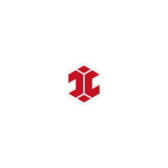 Letter JC logo icon flat vector design