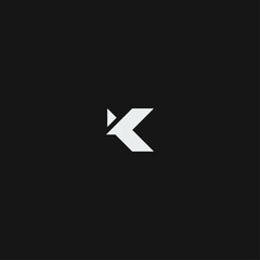 Letter K logo icon flat vector design