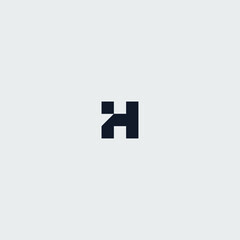 Letter H logo icon flat vector design