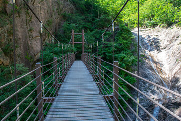 Obraz premium 한국여행, 강원도 속초 내설악 계곡 풍경, Korea travel, Naeseorak valley scenery in Sokcho, Gangwon-do