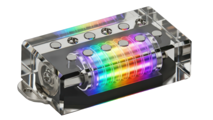 RGB LED Light Module isolated on transparent background