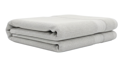 Soft Grey Towels Stacked Isolated Transparent Background