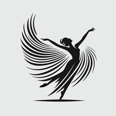 Fototapeta premium Vector illustration of dancing people icon