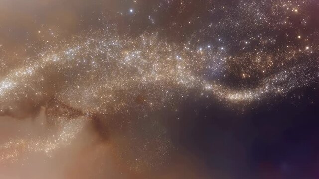 Stunning cosmic galaxy with shimmering stars and nebulae. A breathtaking view of the universe, perfect for space exploration themes