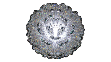 Crystal Lotus Flower Isolated on Transparent Background