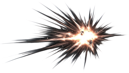 Explosion Burst Isolated on Transparent Background