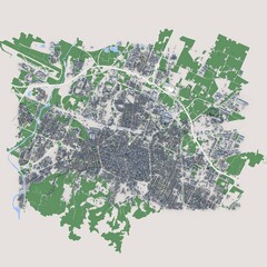 Bologna City Italy 3D Rendering Map