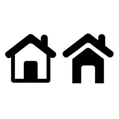Home Vector Icon Set for Real Estate and Navigation