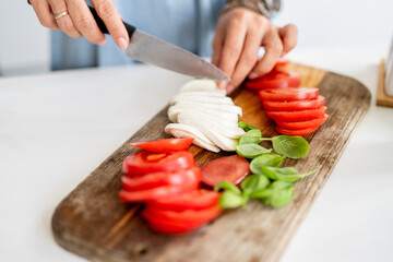 Making Caprese Salad