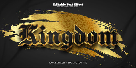 Kindom Gold editable text effect in Luxury modern trend style