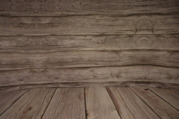 Naklejka premium Textured wooden background for studio photography