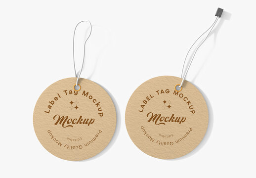 Round Lable Tag Mockup