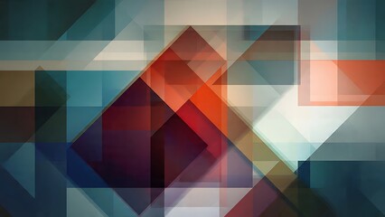 Abstract Geometric Shapes with Transparency and Overlapping Designs for Art