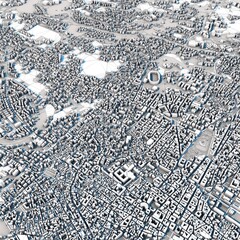 Catania City Italy 3D Rendering Map