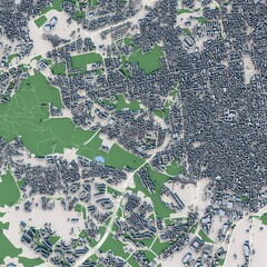 Catania City Italy 3D Rendering Map