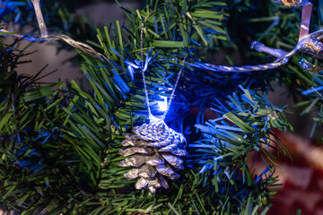 Christmas decorations during winter time