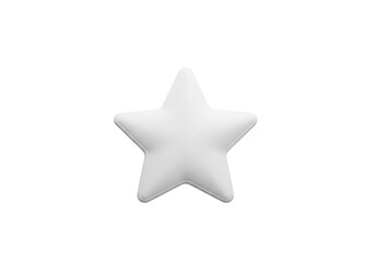 Obraz premium Simple White Star Shape Isolated on Clean White Background