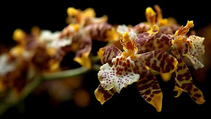 Spotted Tiger Orchid Close-Up with Vivid Colors and Unique Petal Structure