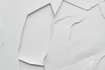 Abstract close up of cracked white surface with rough fragmented textures