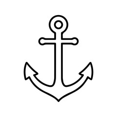 anchor line logo vector icon on a white background
Vector line logo icon