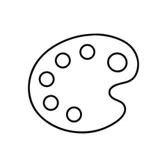palette line logo vector icon on a white background
Vector line logo icon