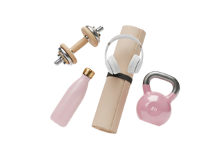 Pastel Power: A Chic Fitness Ensemble Radiating Wellness, Balance, and Modern Feminine Energy