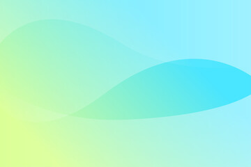 黄緑のグラデーションと曲線が重なる抽象的で爽やかな背景素材