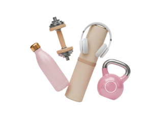 Pastel Power: A Chic Fitness Ensemble Radiating Wellness, Balance, and Modern Feminine Energy