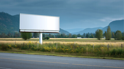 billboard was located along a quiet, rural road.