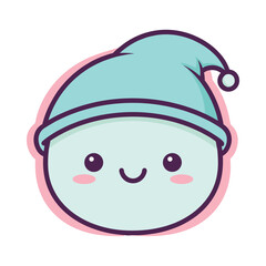 Cute Cartoon Character Wearing a Sleep Cap