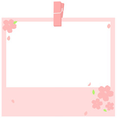 봄 테마의 즉석사진 프레임